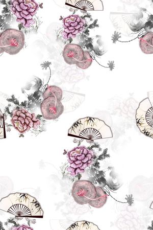 连衣裙印花花型图片