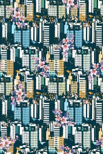 建筑印花花型图片