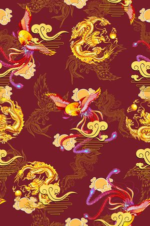 龙印花花型图片