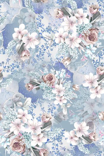 肌理印花花型图片