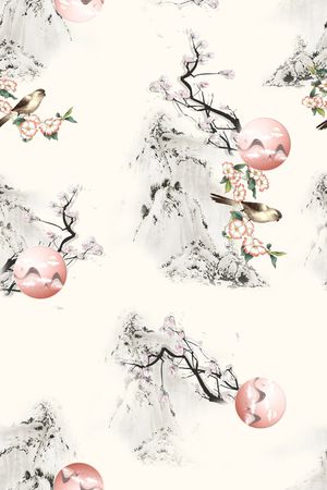 连衣裙印花花型图片