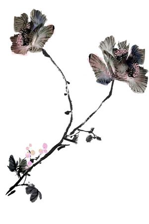 水彩印花花型图片