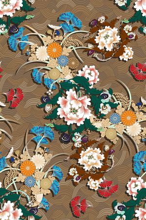香云纱印花花型图片
