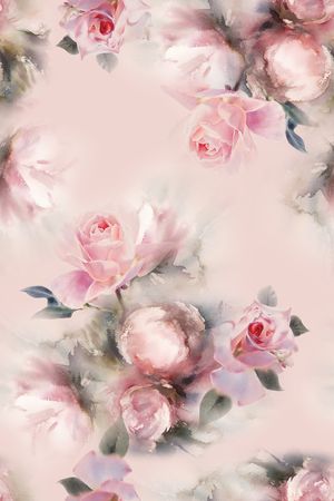 抽象花卉印花花型图片