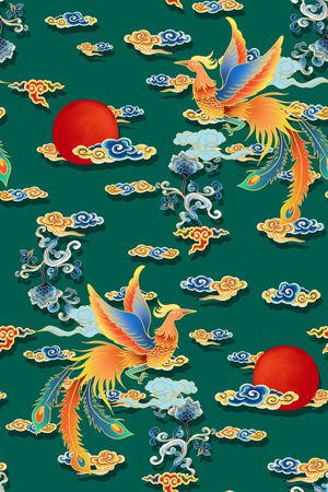 祥云印花花型图片