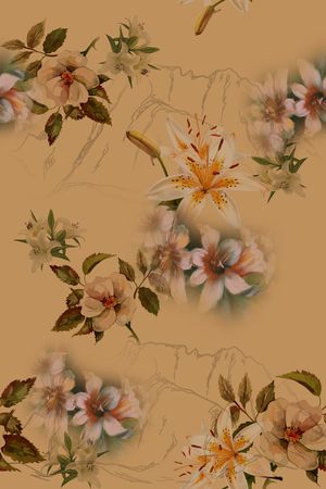 花卉印花花型图片