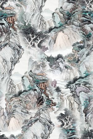 中国风印花花型图片