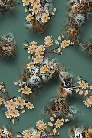 数码花型印花花型图片