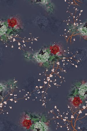 数码花型印花花型图片