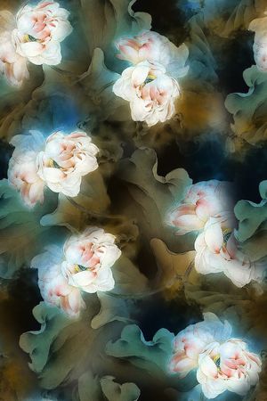 水彩印花花型图片