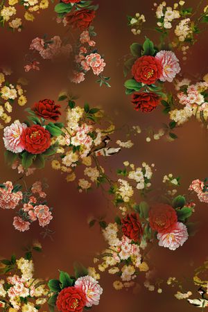 花卉印花花型图片