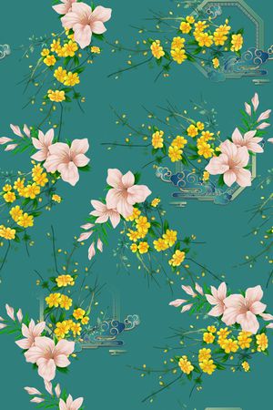 花卉印花花型图片