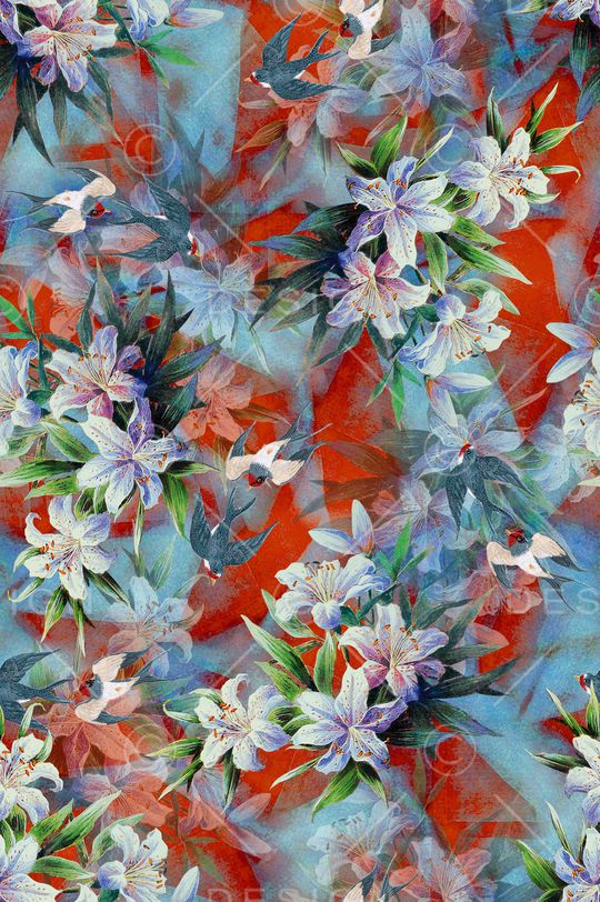 小碎花印花花型图片