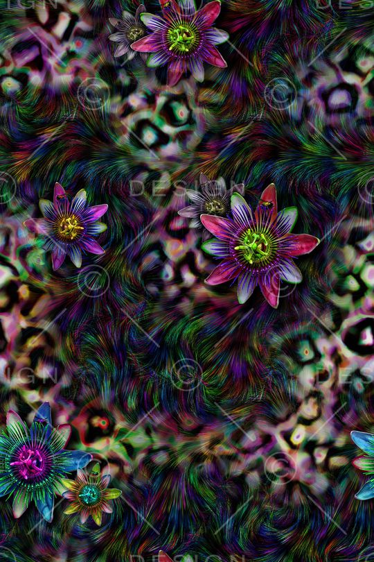 豹纹印花花型图片