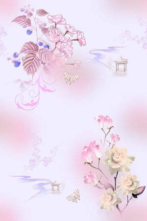 连衣裙印花花型图片