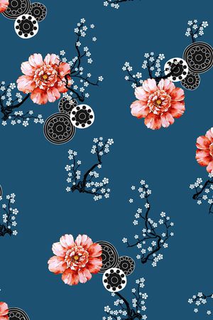 连衣裙印花花型图片
