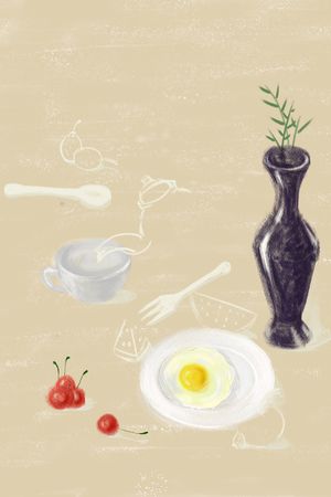 文艺印花花型图片