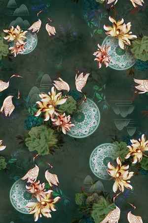 香云纱印花花型图片