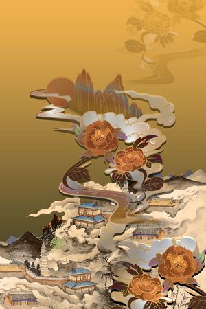 真丝印花花型图片