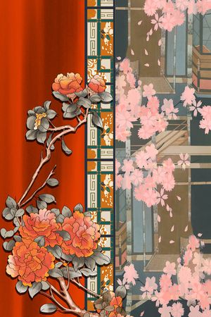 真丝印花花型图片