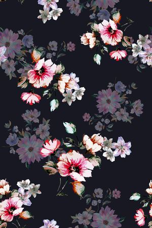 复古印花花型图片