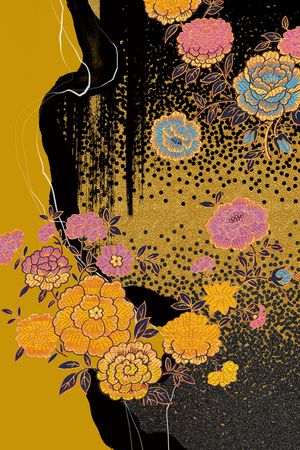 连衣裙印花花型图片