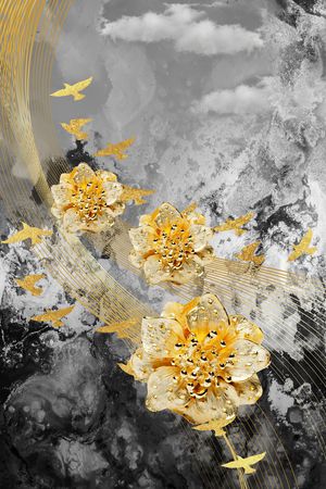 连衣裙印花花型图片