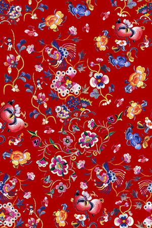 旗袍印花花型图片