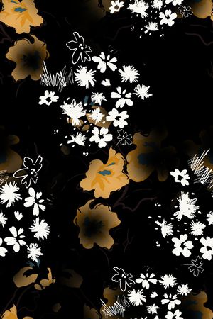 连衣裙印花花型图片