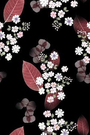 连衣裙印花花型图片