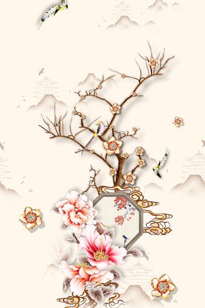 女装定位花印花花型图片