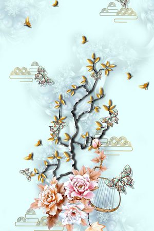 女装定位花印花花型图片