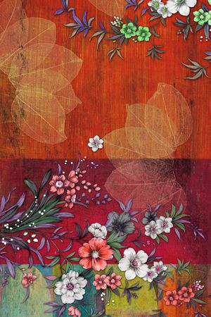 树枝印花花型图片