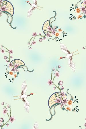 连衣裙印花花型图片