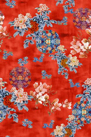 香云纱印花花型图片