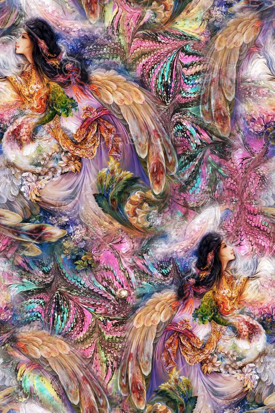 羽毛印花花型图片