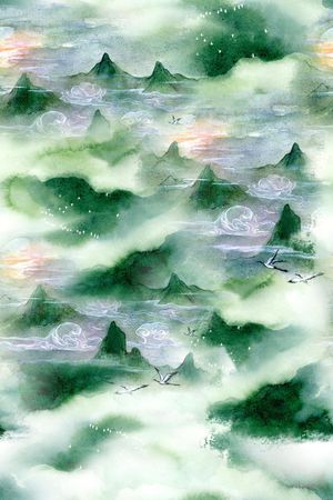 线条印花花型图片