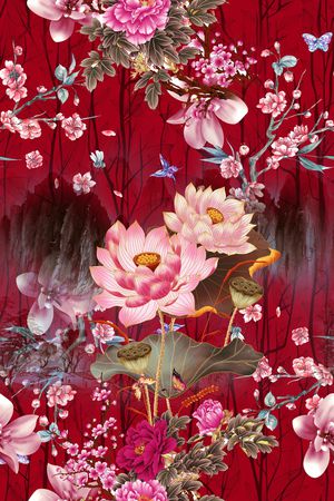 花卉印花花型图片