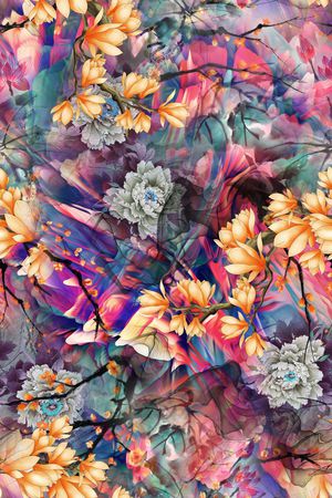 花卉印花花型图片