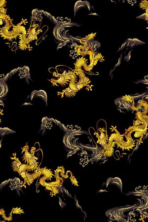 龙印花花型图片