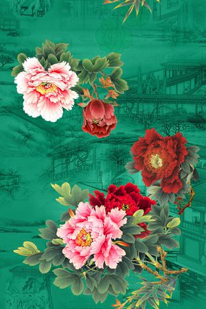 红花印花花型图片