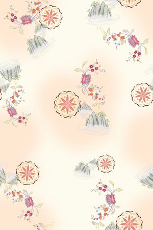 连衣裙印花花型图片