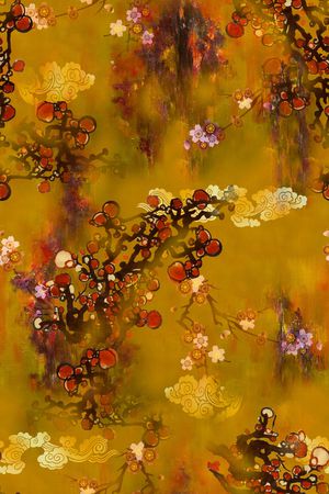 梅花印花花型图片