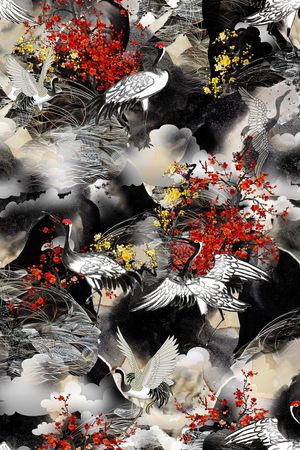 梅花印花花型图片