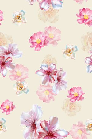 绿植树叶印花花型图片