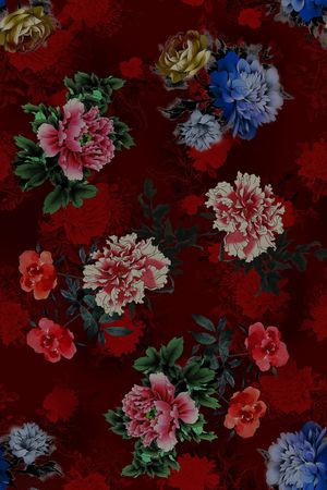 香云纱印花花型图片