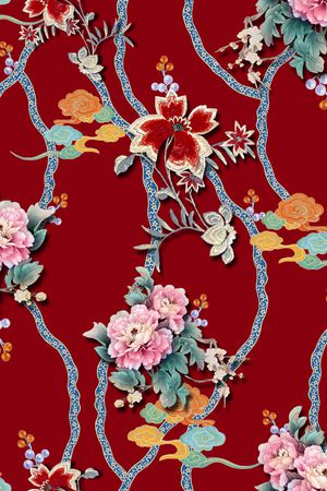 花卉印花花型图片