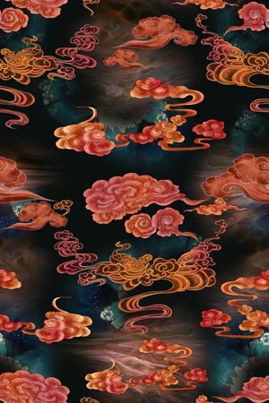 连衣裙印花花型图片