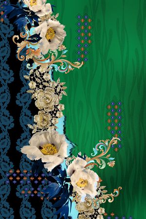 花卉印花花型图片