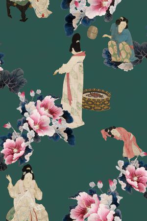 连衣裙印花花型图片